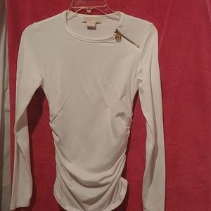 MIchael Kors white fitted stretchy top